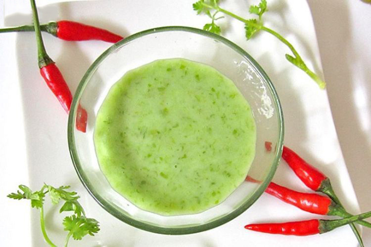 Muối ớt xanh chấm gà tây nướng