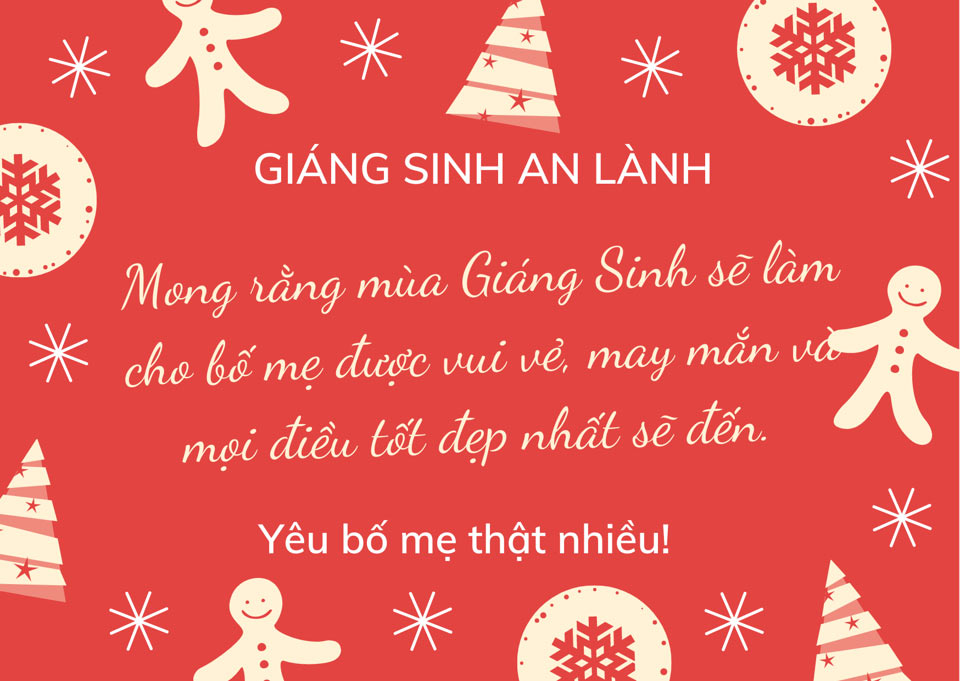 Thiếp Giáng Sinh tặng người thân