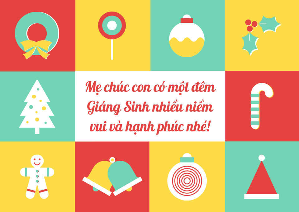 Thiếp Giáng Sinh tặng người thân