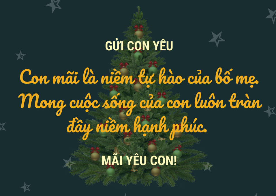 Thiếp Giáng Sinh tặng người thân