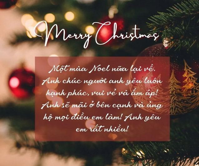 Thiệp chúc mừng Giáng Sinh tặng người yêu, vợ chồng
