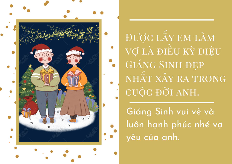 Thiệp chúc mừng Giáng Sinh tặng người yêu, vợ chồng