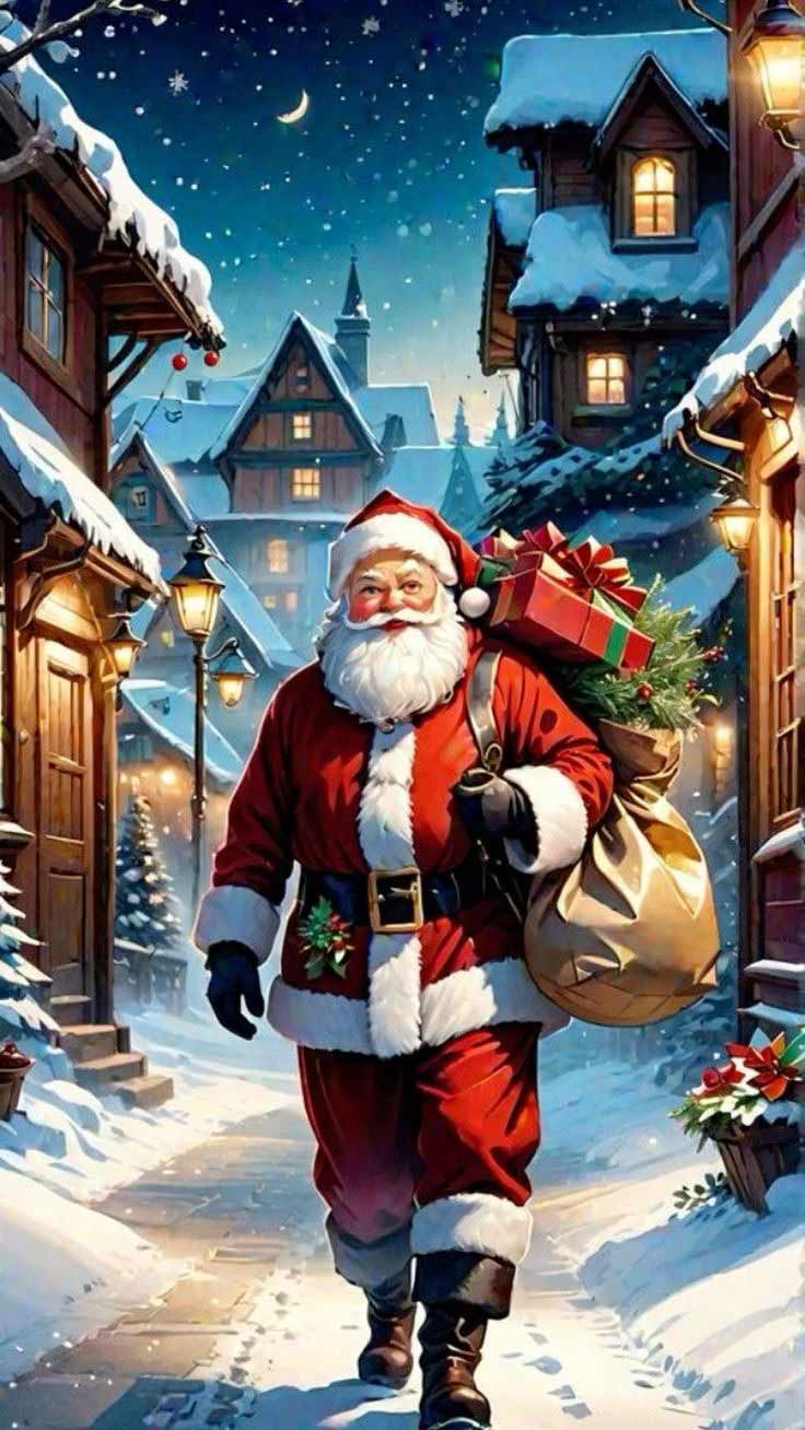 Hình nền ông già Noel dễ thương