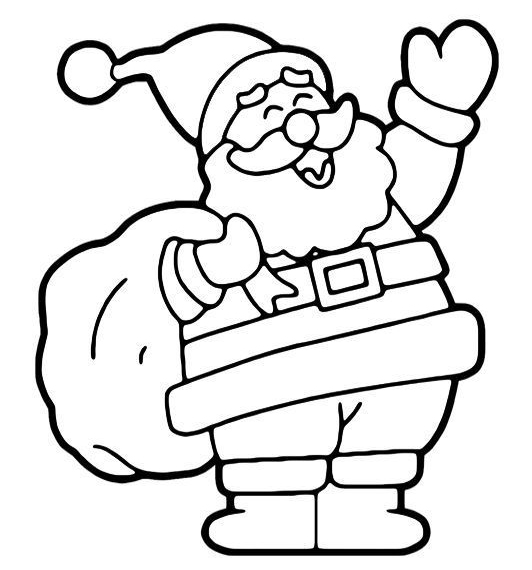 Hình ông già Noel tô màu