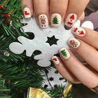 Mẫu nail Noel cute, nail Giáng Sinh đơn giản mà đẹp