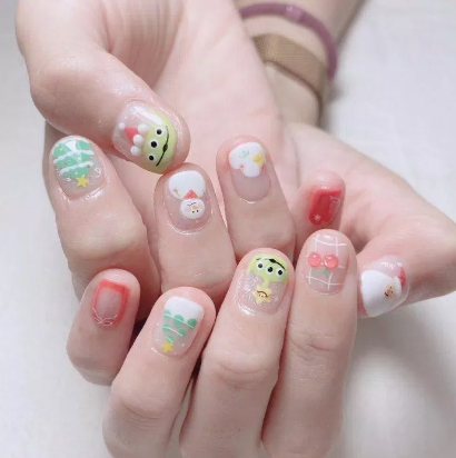 Nail Giáng Sinh đơn giản mà đẹp