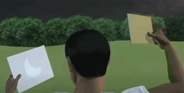 Cách xem nhật thực bằng tờ bìa