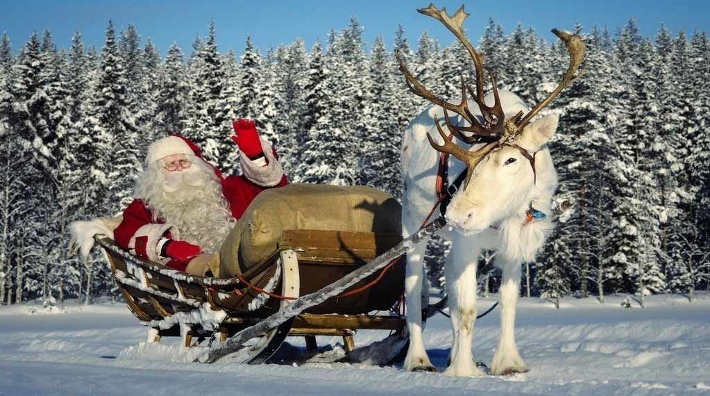 Hình ảnh ông già Noel cưỡi tuần lộc