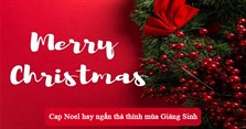Cap Noel hay ngắn thả thính mùa Giáng Sinh