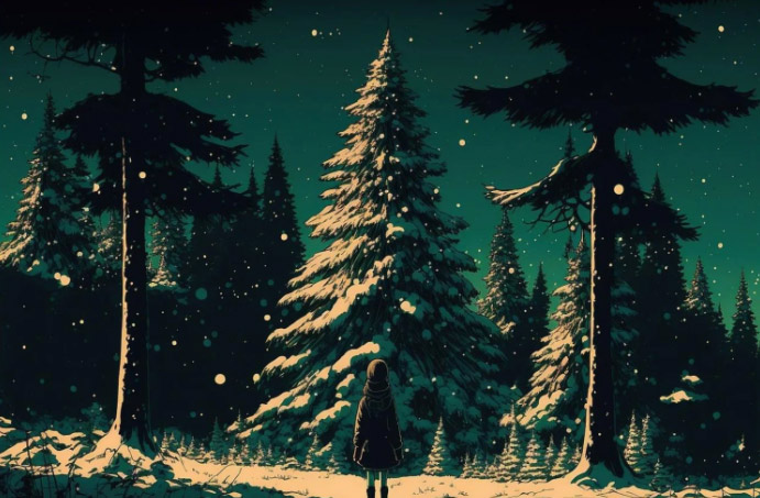 Hình ảnh cây thông Noel đẹp cho PC, laptop