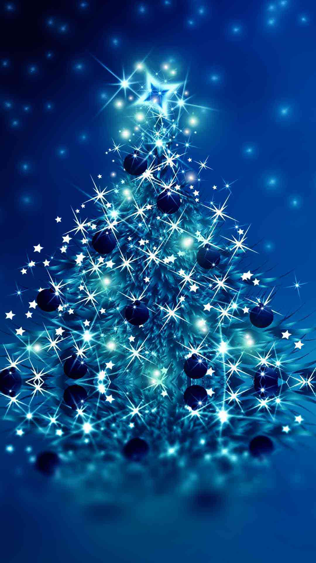 Hình ảnh cây thông Noel làm nền điện thoại