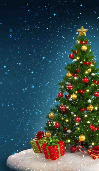 Hình ảnh cây thông Noel làm nền điện thoại
