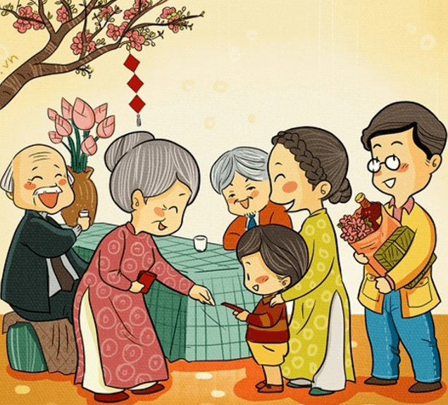 Vẽ tranh đề tài chúc Tết