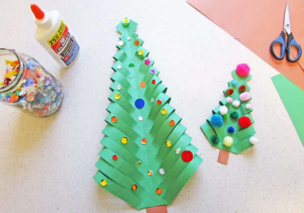 Ảnh cây thông Noel bằng giấy