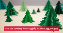 Cách làm cây thông Noel bằng giấy, bìa carton đẹp, đơn giản