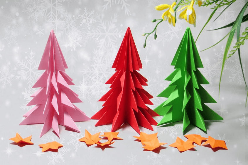 Ảnh cây thông Noel bằng giấy