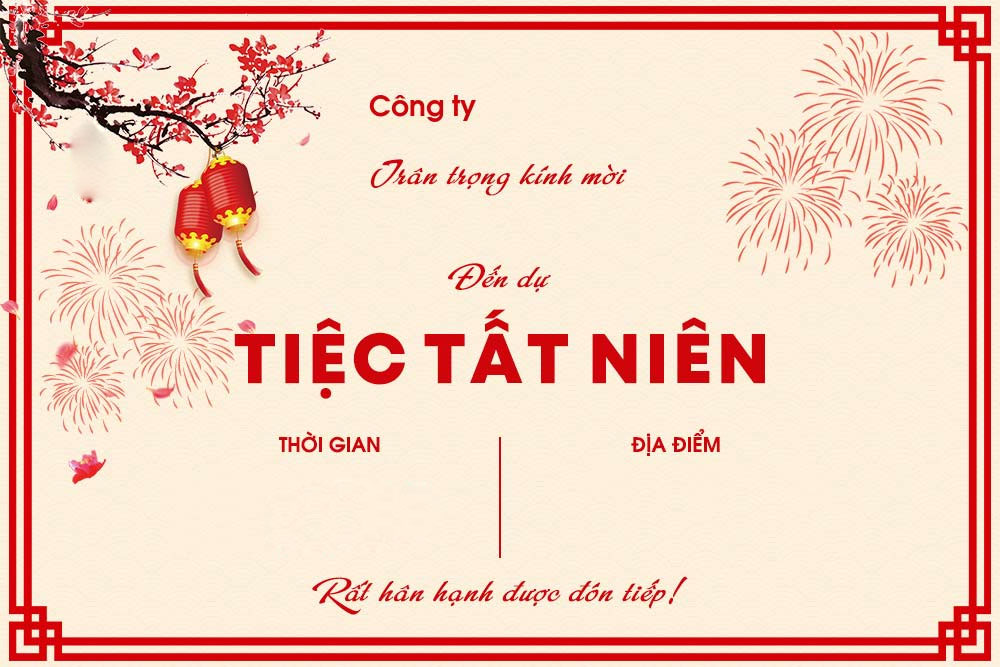 Mẫu thiệp mời tất niên 2024 đẹp số 10