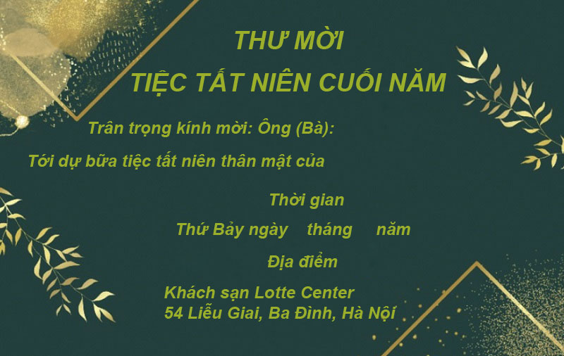 Mẫu thiệp mời tất niên 2024 đẹp số 5