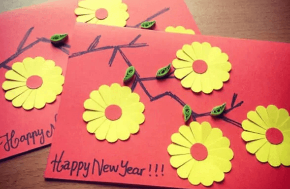 Các mẫu thiệp chúc mừng năm mới handmade 2024 đẹp