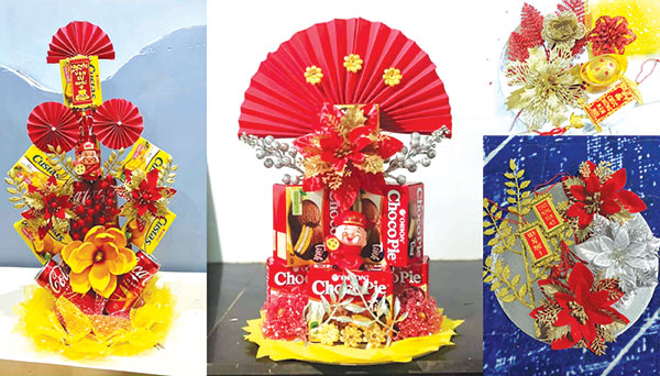 Mẫu tháp bánh bày bàn thờ ngày Tết