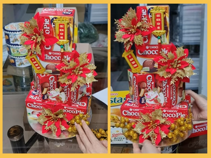 Tháp bánh bày bàn thờ