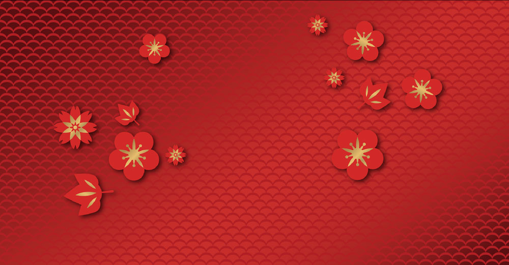 Background đỏ Tết may mắn