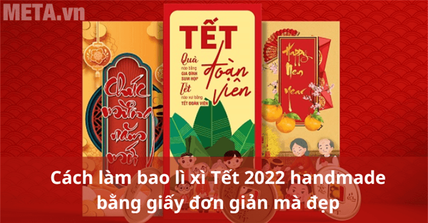 Cách làm bao lì xì Tết 2024 handmade bằng giấy đơn giản mà đẹp