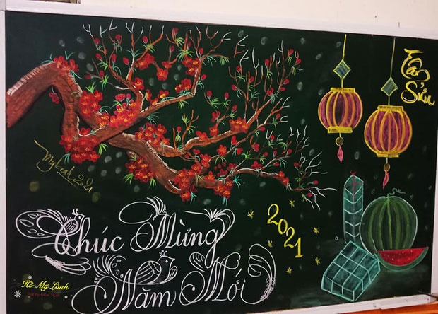 Mẫu trang trí bảng lớp