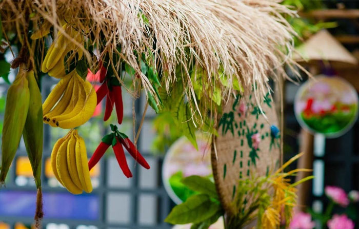 Trang trí Tết ở trường mầm non theo cách làm các gian hàng