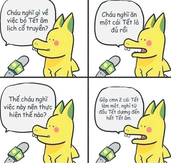 Ảnh chế Tết hài hước dịp Tết 2024