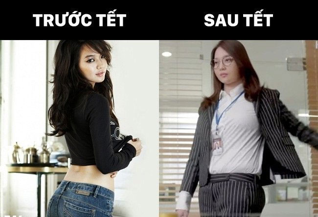 Ảnh chế Tết hài hước về cân nặng