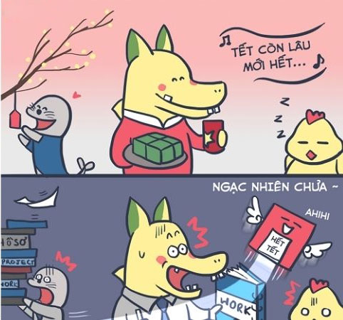 Ảnh chế Tết hài hước dịp Tết 2024