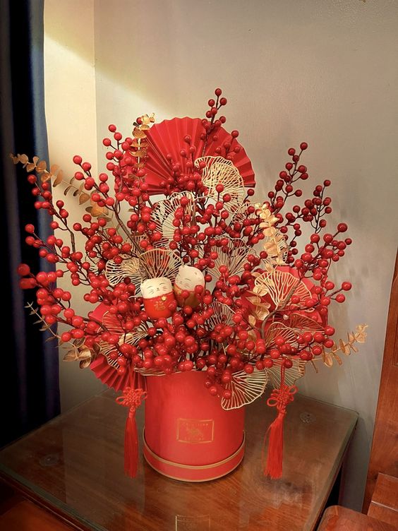 Cắm đào đông bày Tết