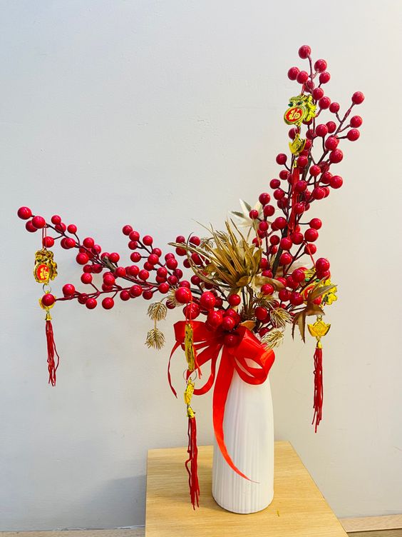 Cách cắm đào đông đẹp bày Tết