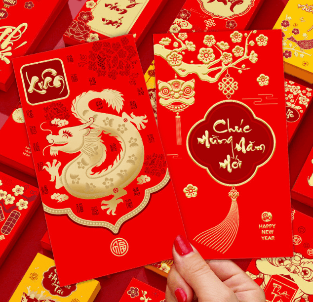 Mẫu bao lì xì may mắn