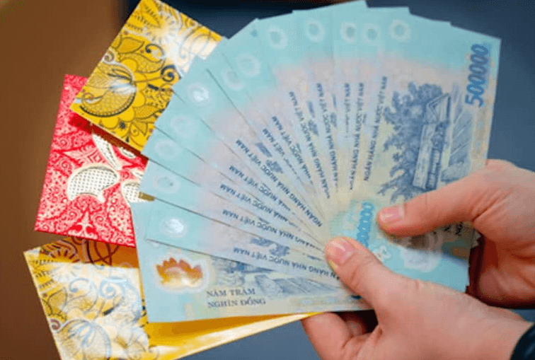 Lì xì bằng tiền mặt