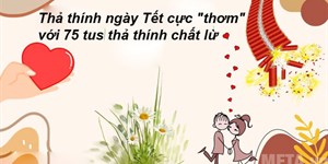 Thả thính ngày Tết cực "thơm" với 75 tus thả thính chất lừ