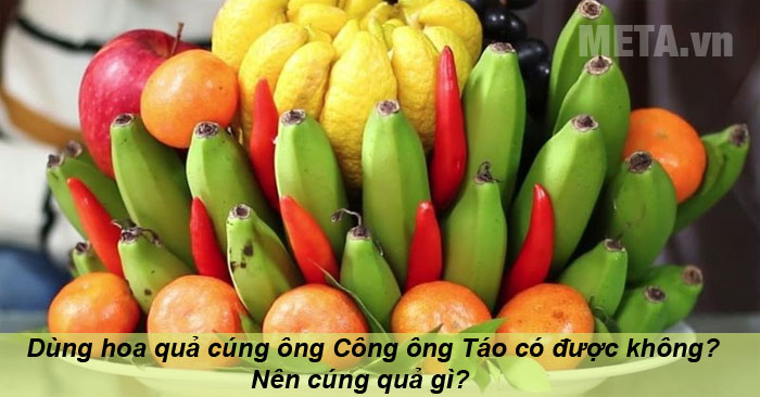 Dùng hoa quả cúng ông Công ông Táo được không?
