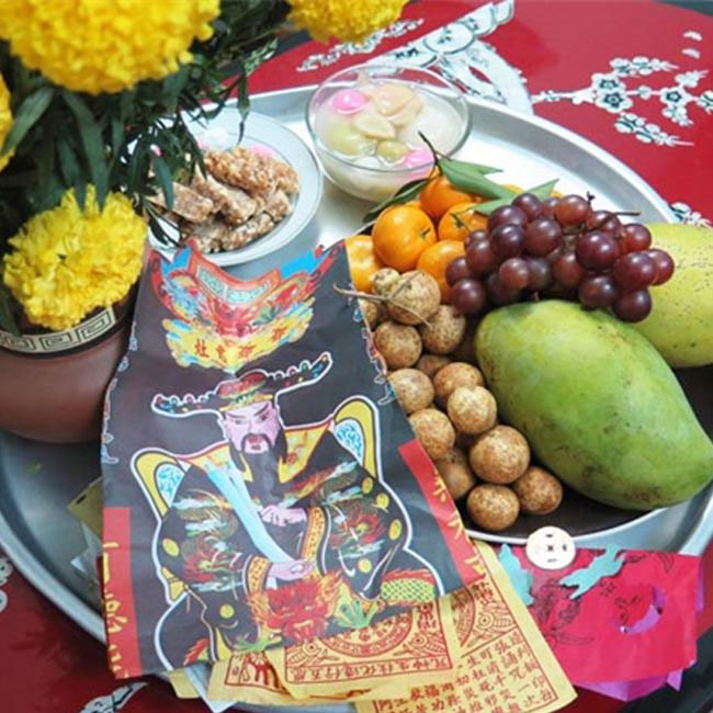 Mâm cúng ông Táo miền Nam