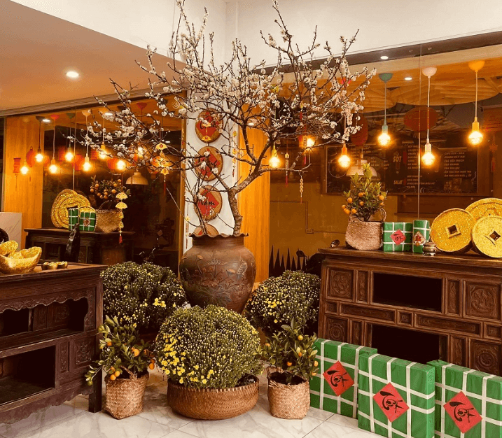 Một số hình ảnh trang trí cành đào phai đẹp