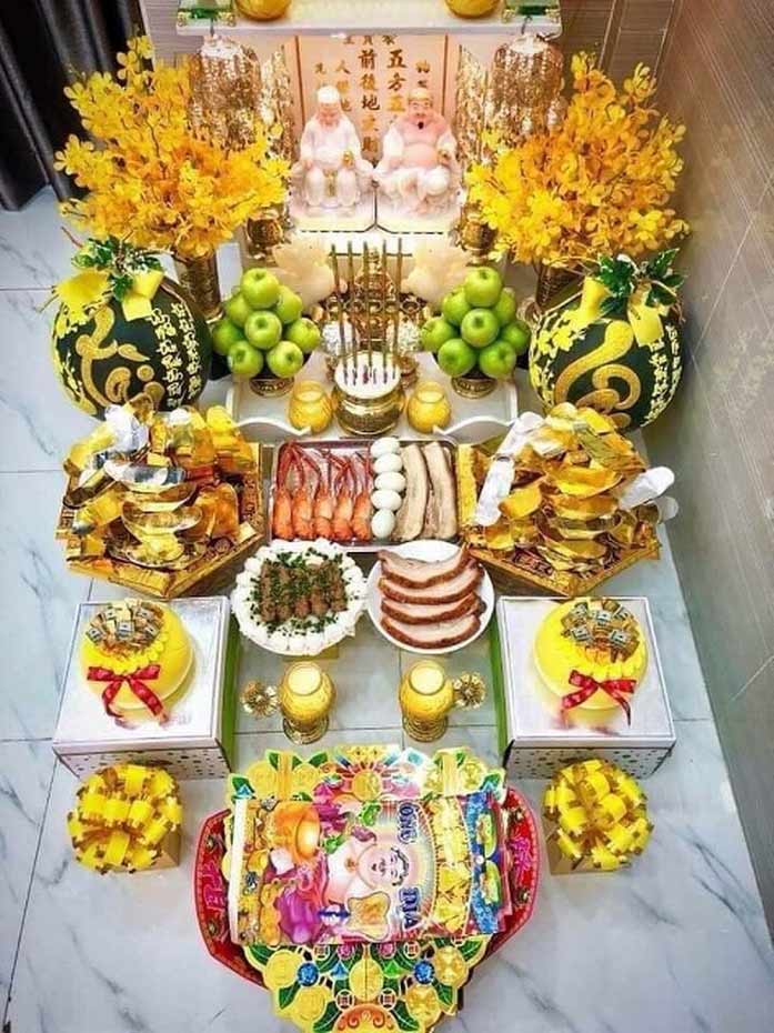 Hình ảnh mâm cúng ngày vía Thần Tài