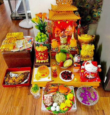 Hình ảnh mâm cúng ngày vía Thần Tài