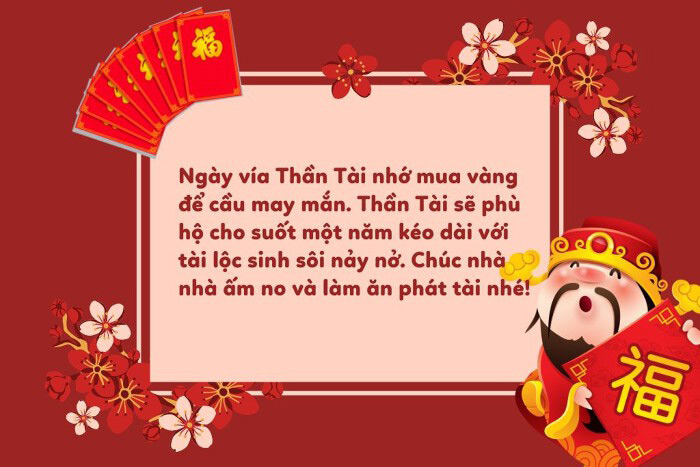 Những hình ảnh chúc ngày vía Thần Tài ý nghĩa
