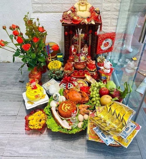 Mâm cúng vía Thần Tài