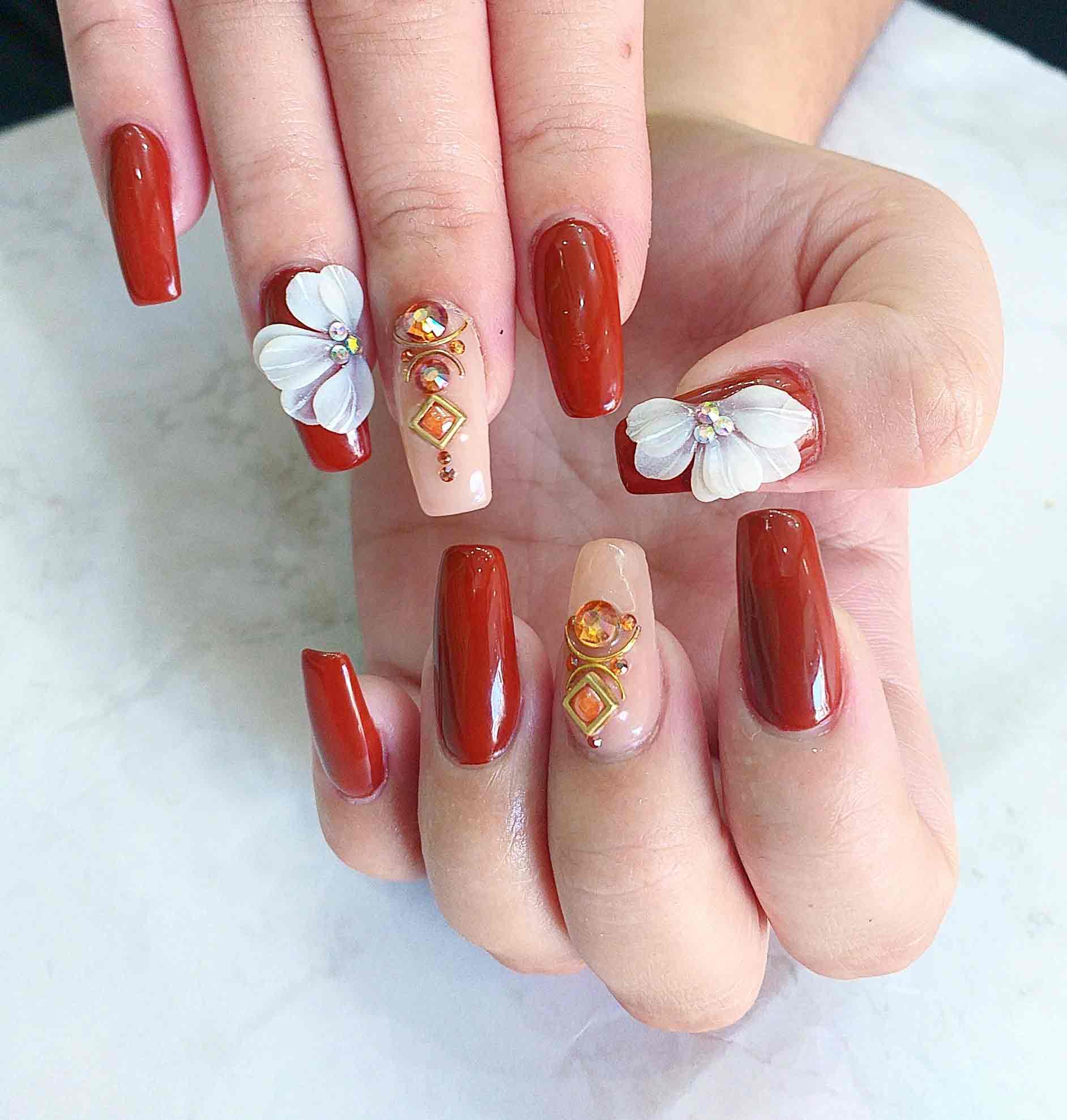 Tham khảo ngay những mẫu vẽ nail Tết đơn giản