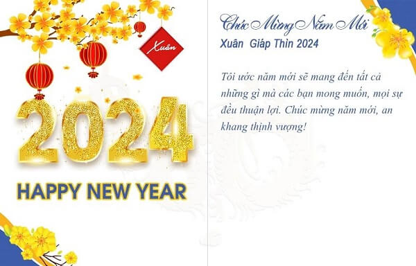 Thiệp chúc Tết 2024 đẹp lung linh Thiệp chúc Tết 2024 đẹp lung linh