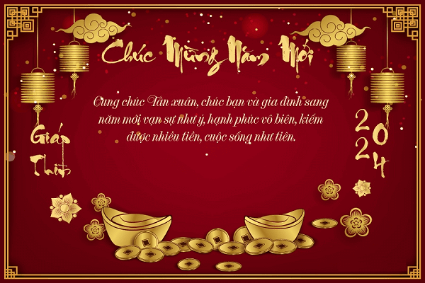 Thiệp chúc Tết 2024 Giáp Thìn Thiệp chúc Tết 2024