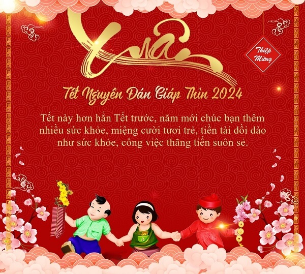 Thiệp chúc mừng năm mới Giáp Thìn Thiệp chúc mừng năm mới Giáp Thìn