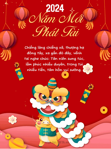 Thiệp chúc Tết Giáp Thìn Hình chúc Tết 2023