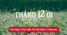 Thơ tháng 12 hay ngắn, thơ tình tháng 12 lãng mạn